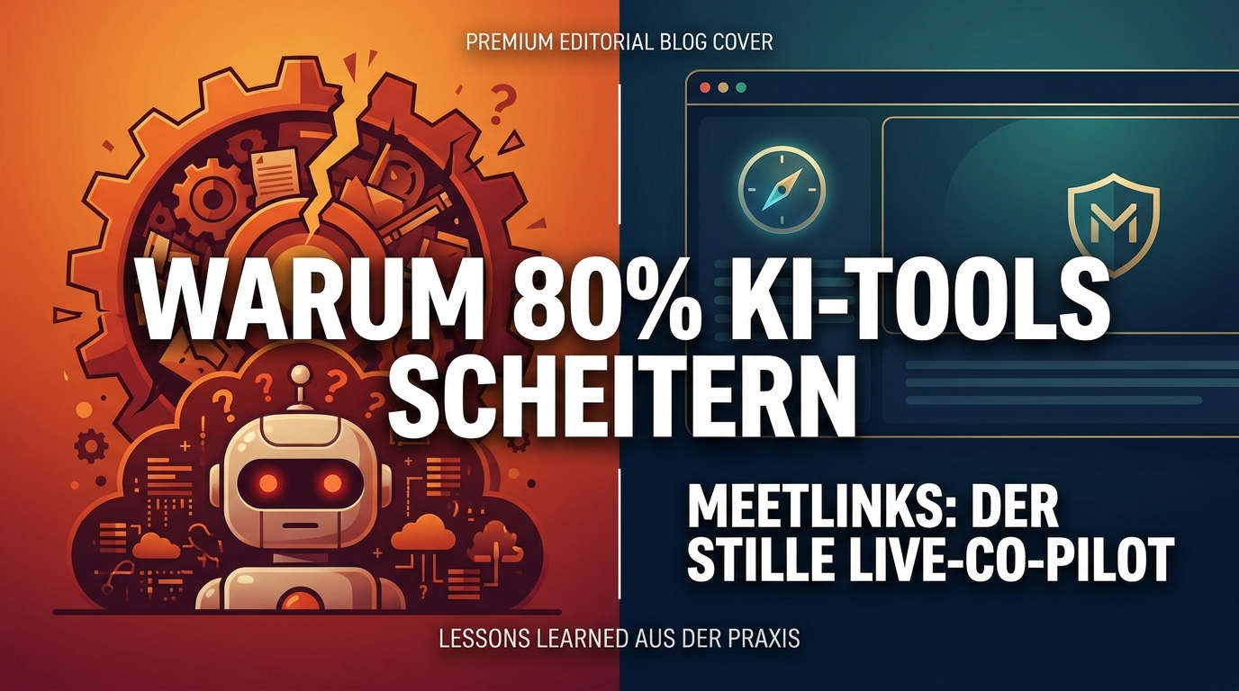 Erfahrungsbericht: Warum 80% der generischen KI-Tools in Kunden-Meetings scheitern (und wie MeetLinks echtes Live-Coaching ermöglicht)